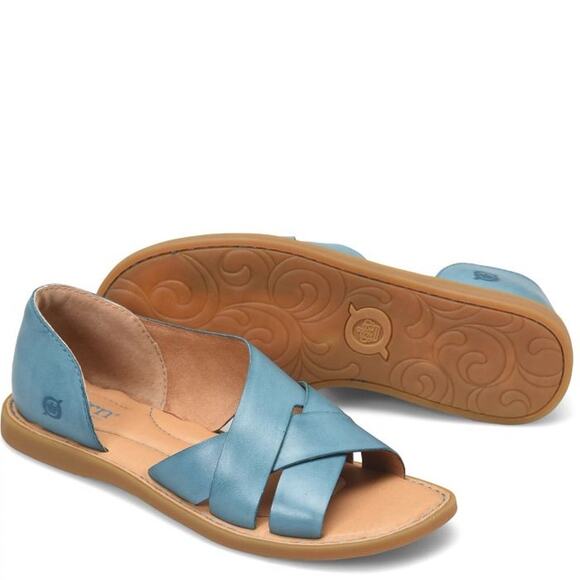 Born Shoes - BORN ITHICA TEAL LUGUNA (GREEN) LEATHER  FLATS SZ 8